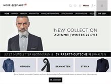 Tablet Screenshot of mode-spezialist.ch